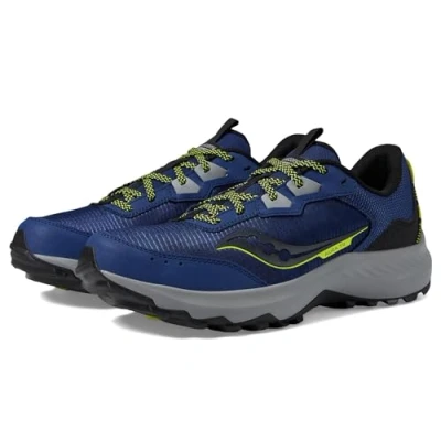 Image of Saucony Men&#039;s Aura Tr Sneaker, Indigo/Black, 8.5