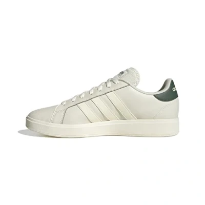 Image of adidas Men&#039;s Grand Court Base 2.0 Shoes, Orbit Grey/Off White/Legend Ivy, 11 UK