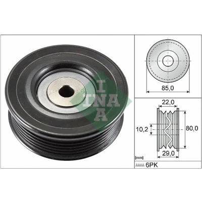 Image of 1357022010 Idler Pulley INA 532 0799 10 TOYOTA: Avensis II Hatchback, Corolla IX MR2 III Convertible, LOTUS: Elise S2