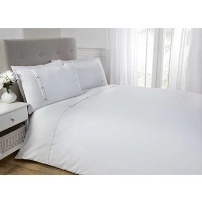 Image of Rapport Home 5th Avenue Single Duvet Cover Set, White Bedding Set