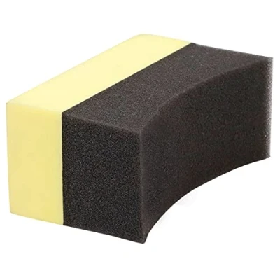 Image of Streetwize Single Curved Tyre Shine Applicator (Sponge) Not Supplied with Gel, Cleaning Detailing Tool