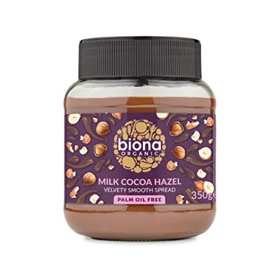 Image of (Pack Of 12 Organic Milk Chocolate Hazelnut Spread BIONA