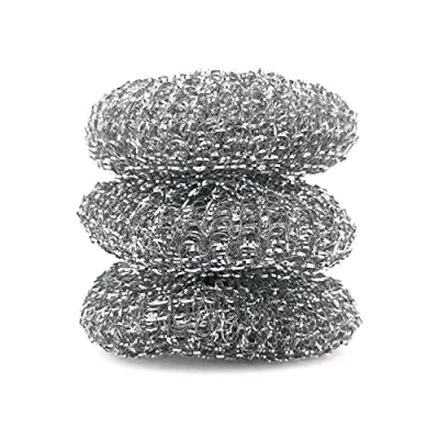 Image of D.RECT Steel Sponge 3x Dishwashing Ideal for Stainless Pot Cleaner, M