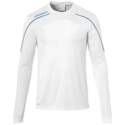 Image of Uhlsport Stream 22 Long Sleeve Jersey Children&#039;s White/Azure, 164