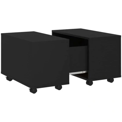 Image of vidaXL Coffee Table Black 60x60x38 cm Engineered Wood