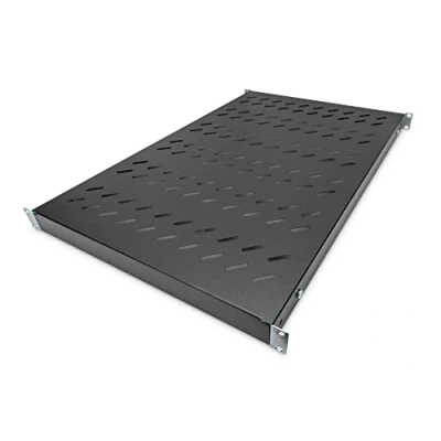 Image of DIGITUS Shelf Variable depth For fixed installation 19 inch 1U Load capacity 50 kg network cabinets &amp; server From 1000 mm cabinet Black
