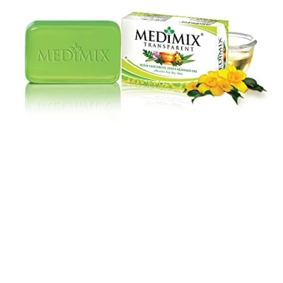 Image of MEDIMIX transparent Ayurvedic Soap 75 Gr, glycerine and oil Lakshadi