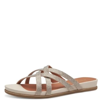 Image of Jana Women&#039;s 8 27161 42 Flat Sandal, Beige, 5 UK