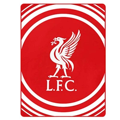 Image of L.F.C Official Liverpool Football Crest Fleece Blanket Throw for the Home or Car (100% Polyester &amp; 125cm x 150cm)