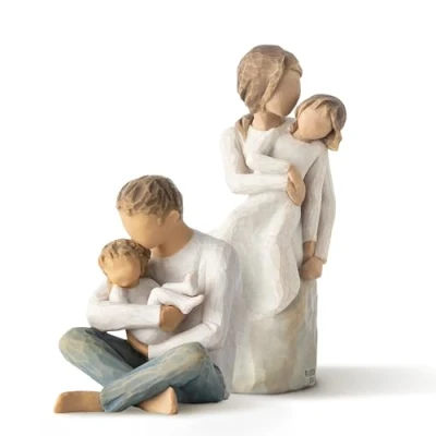 Image of Willow Tree MotherDaughter Figure Plus Little One Figure, Sculpted Hand Painted 2