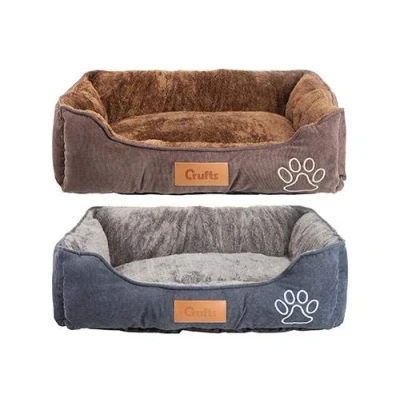 Image of Crufts 1 x 62cm MEDIUM Pet Dog Cat PLUSH BED, Colour selected randomly!