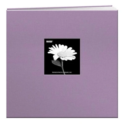 Image of Pioneer Photo Albums Book Cloth Cover Post Bound Album 12&quot;X12&quot; Misty Lilac, Fabric, 12&quot; x