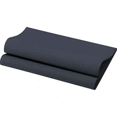Image of Duni 156935_(1) Dunisoft Lunch Napkins, 40 cm x cm, Large, Black (Pack of 60)