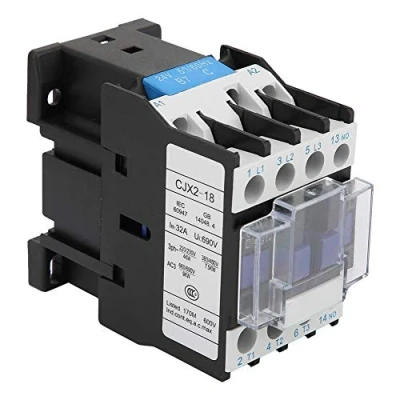 Image of 3 Poles Contactor CJX2 1810 24/36/48/110/380V AC Rail Mount Coil (24V AC)