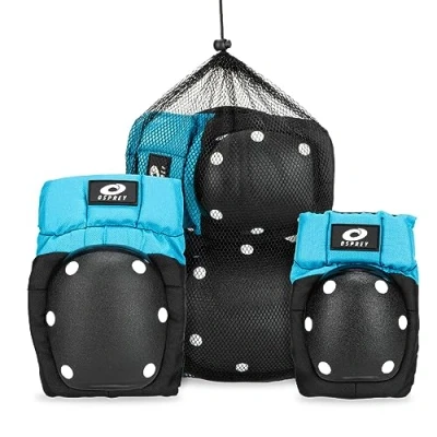Image of Osprey Combo Pack Knee &amp; Elbow Pad Set, Skate Scooter BMX Protection Set for Kids and Teens, Size M