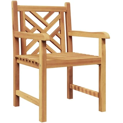 Image of Garden Chair 2 pcs Brown 58 x 60 90 cm Solid teak wood Vidaxl