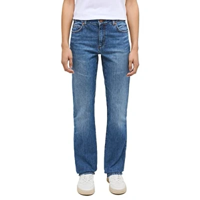 Image of MUSTANG Women&#039;s Style Crosby Relaxed Straight Jeans, Medium Blue 582, 29W x 34L