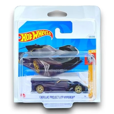 Image of Hot Wheels Cadillac Project GTP Hypercar (Black &amp; Gold) 3/5 HW Turbo 2024 123/250 (Short Card) COMES IN A GENUINE KLAS CAR KEEPER PROTECTOR CASE HRY60