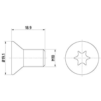 Image of PAG0010 Bolt, brake disc HELLA 8DZ 355 209 101 MINI: Clubman, Hatchback, LAND ROVER: Range Rover Sport, Discovery IV VAN
