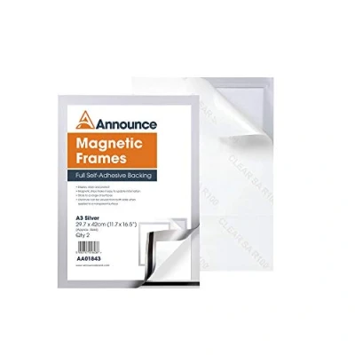 Image of Announce Magnetic Frame A3 Silver (Pack of 2) AA01843
