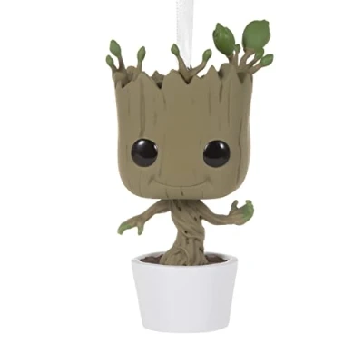 Image of Hallmark Marvel Guardians of the Galaxy Groot Funko POP! Christmas Ornament