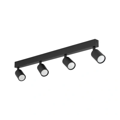 Image of TK Lighting Top downlight, black, length 83 cm, steel, 4 bulb.