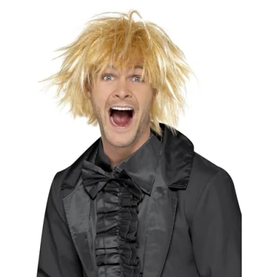 Image of Smiffys 90s Messy Surfer Guy Wig, Blonde Two Tone, 1990&#039;s Fancy Dress, 1990s Dress Up Wigs