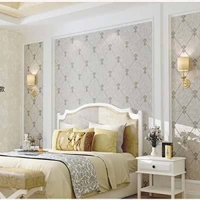 Image of YangYun Home Decoration Modern Simple 3D Imitation Deerskin Non Woven Diamond Lattice Pattern Pasted Wallpaper for Living Room Gray Color 0.53m (1.73&#039; W) x 10m(32.8&#039;L)=5.3m2 (57 sq.ft)