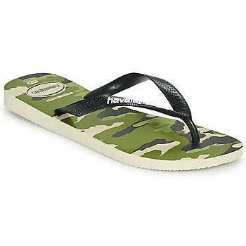 Image of Havaianas Top Camu, Unisex Adults’ Flip Flops, Multicolour (Beige/Black 9446), 8.5 UK (43/44 EU)