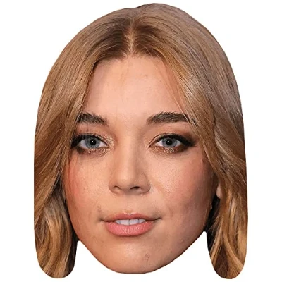 Image of Becky Hill (Long Hair) Celebrity Mask, Flat Card Face, Fancy Dress Mask