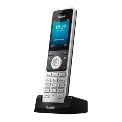 Image of Yealink W76P, High performance DECT IP Phone System Bundle with User Centric Design and 2.4 Inch Colour Screen (Includes 1 x W56H Handset &amp; W70B Base Station) Black/Silver