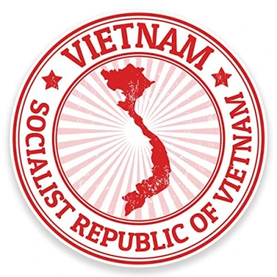 Image of 2 x 10cm Vietnam Vinyl Sticker Decal Laptop Car Bike Luggage Travel Flag #9199 (10cm Wide High)