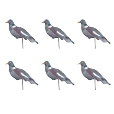 Image of HHH HUNTING Flying Hawk Decoy Bird Deterrent Lifelike And Realistic With Hanging Strings Full Bodied Pest Control Garden Cat Repellent (6pc bird)