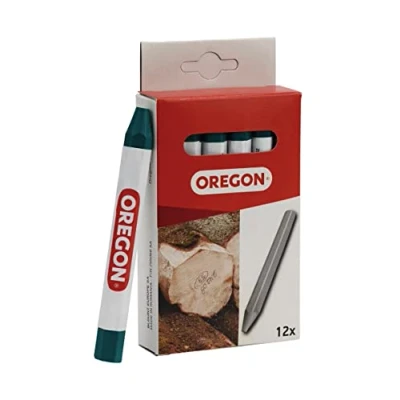 Image of Oregon Multi Surface Marking Crayon Green, Professional 6 Sided Chalk Markers, Writes on Wood, Metal, Stone, Concrete, Tiles, Ceramic, Plastic, Glass &amp; More (Pack of 12) (295362)