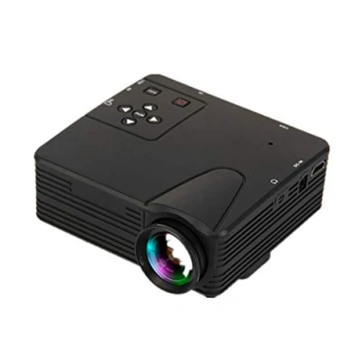 Image of 1080P Portable Mini LED Projector HD 4K 3D Video Home Theater Cinema Multimedia with AV/VGA/USB Interfaces for DVD Player, Laptop, Set Top Box, Gaming Console, Etc.,Black