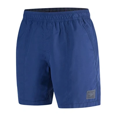 Image of Speedo Trim Leisure Swim Shorts Navy/Yd. Check, 2X Large