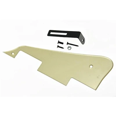 Image of KAISH Gold Mirror LP Guitar Pickguard with Black Bracket for Epiphone Les Paul