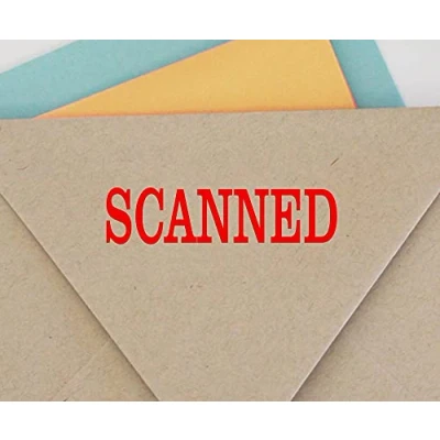 Image of Scanned Self Inking Rubber Stamp Red Ink Office Stationary Custom Colop Stamps
