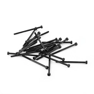 Image of M3 Black Hex Socket Cover Head Screw s Set 12.9 Grade Alloy Carbon Steel DIN912 4 50mm, Full Thread，Plain Finish (M3x50mm 24Pcs)