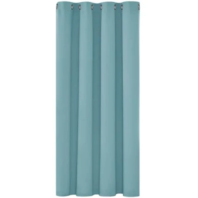 Image of Deconovo Ring Top Curtain Eyelet Thermal Insulated Blackout for Nursery 52&quot;x 54&quot; Sky Blue 1 PANEL