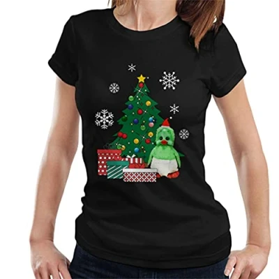 Image of Cloud City 7 Orville The Duck Around Christmas Tree Women&#039;s T Shirt Black