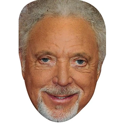 Image of FoxyPrinting Tom Jones 2018 Celebrity Party Cardboard Face Mask Fancy Dress