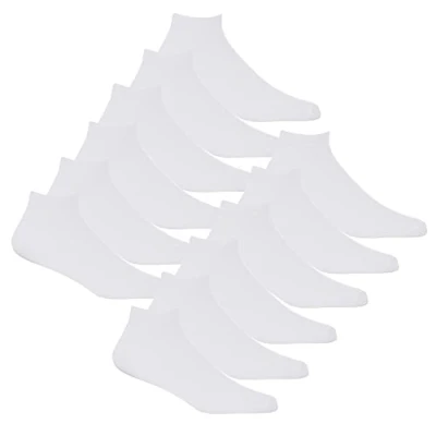 Image of Undercover 12 Pairs Mens Bamboo Trainer Socks 40B590 White