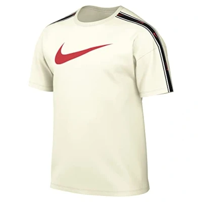 Image of NIKE Men&#039;s Repeat T Shirt, Sail/Lt Crimson, XXL