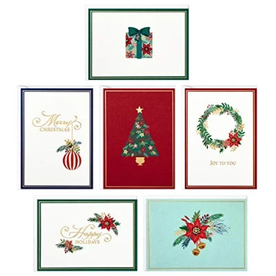 Image of Hallmark Boxed Christmas Cards Assortment, Holiday Icons (48 with Envelopes) (1XPX5173)