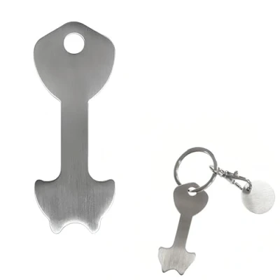 Image of Luckious Set of 2 Shopping Trolley Release Keys,Shopping Remover,Stainless Steel Removable Token,Coin Keychain