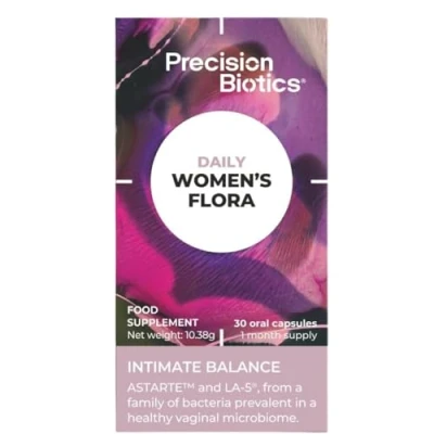Image of PrecisionBiotics Daily Women&#039;s Flora Probiotics for Women with Unique Astarte and LA 5 Bacterial Culture Strains 30 Oral Capsules