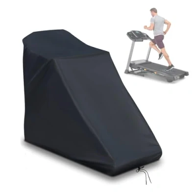 Image of Aidetech Treadmill Cover Waterproof Outdoor, Dust Proof Running Machine Cover, Protective for Home Fitness Equipment Indoor &amp; Outdoor (Black,78 x 37 59 inch)