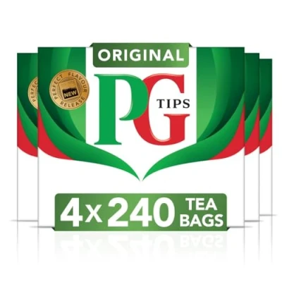 Image of PG Tips Original Black Tea Bags Bulk Refreshing, Flavourful &amp; Full Bodied Perfect Flavour Release 4 x 240 960 Plant Based Biodegradable Teabags
