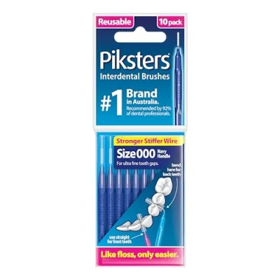 Image of Piksters 0.55mm Interdental Brushes Size 000 Navy Blue Pack of 10